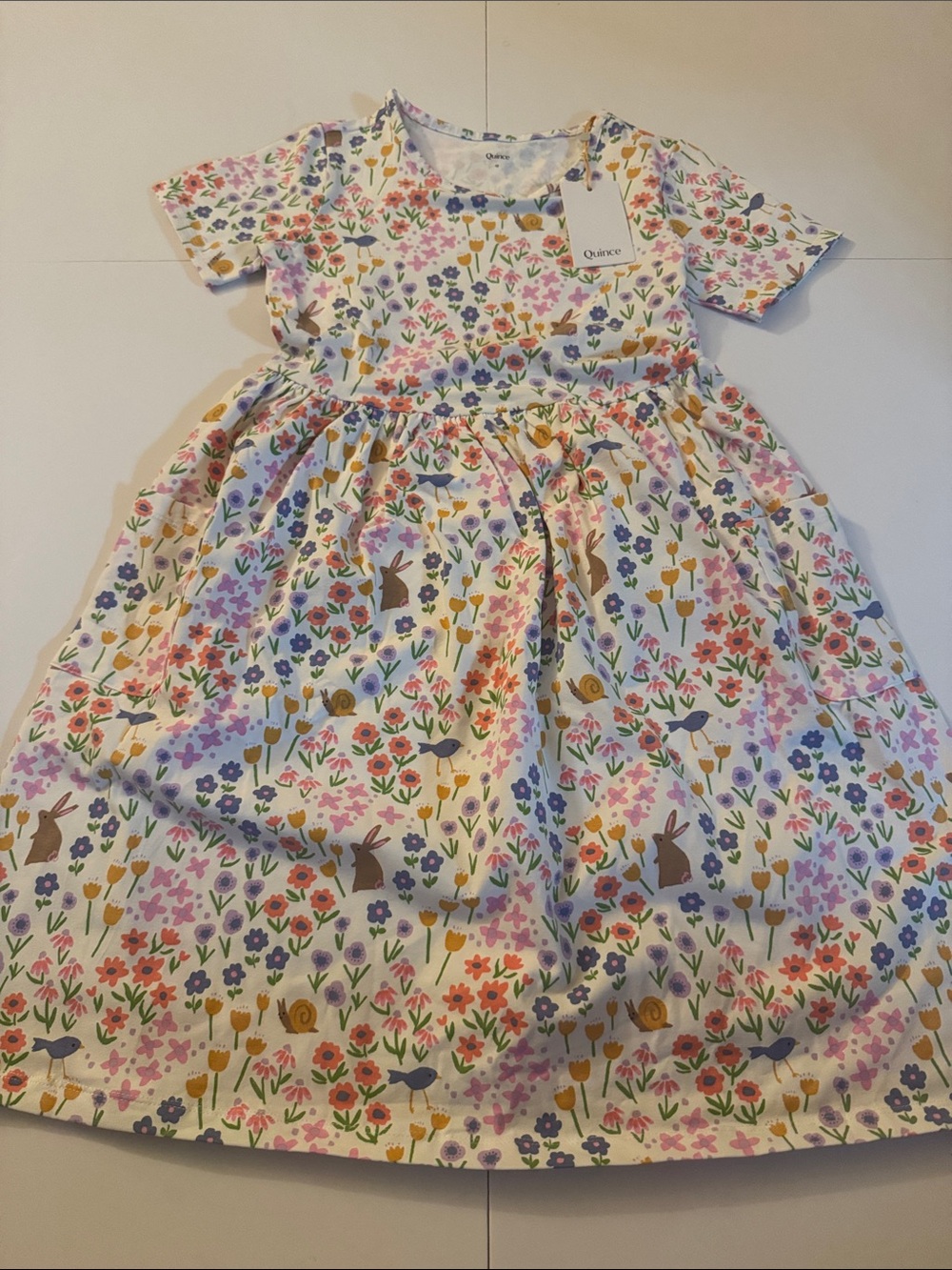 Quince kids Organic Cotton Fit and Flare Pocket Dress